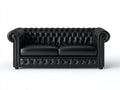Sofás lineales tapizados 200x88x76 cm - negro - para salón diseño clásico
