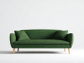 Sofás lineales tela 210x85x82 cm verde para salón estilo moderno