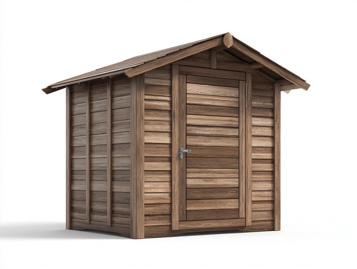 Casetas de jardín de madera 240x180x220 cm - marrón - estilo rústico