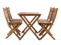 Conjuntos de comedor de jardín de madera plegable 120x75x75 cm - marrón - estilo clásico