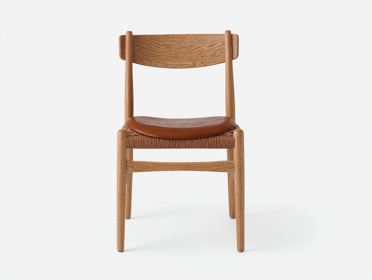 Sillas de comedor de madera maciza 50 x 53 x 78 cm - marrón-natural - para comedor diseño nórdico