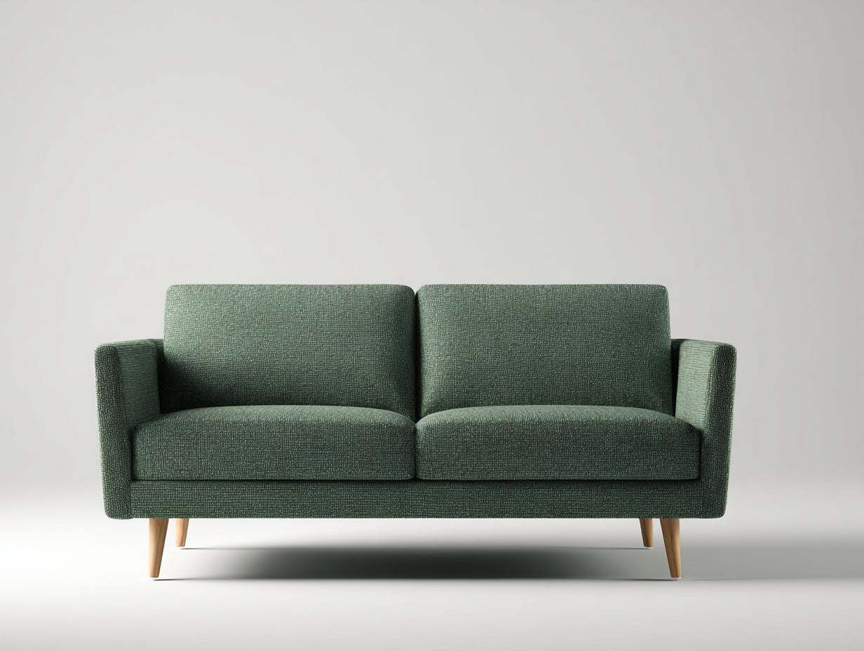 Sofás lineales tela 180x82x78 cm verde diseño moderno