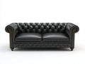 Sofás lineales tapizados 210x90x76 cm - negro-dorado - para salón diseño clásico