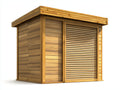 Casetas de jardín de madera 300x220x230 cm - natural - para exterior diseño funcional