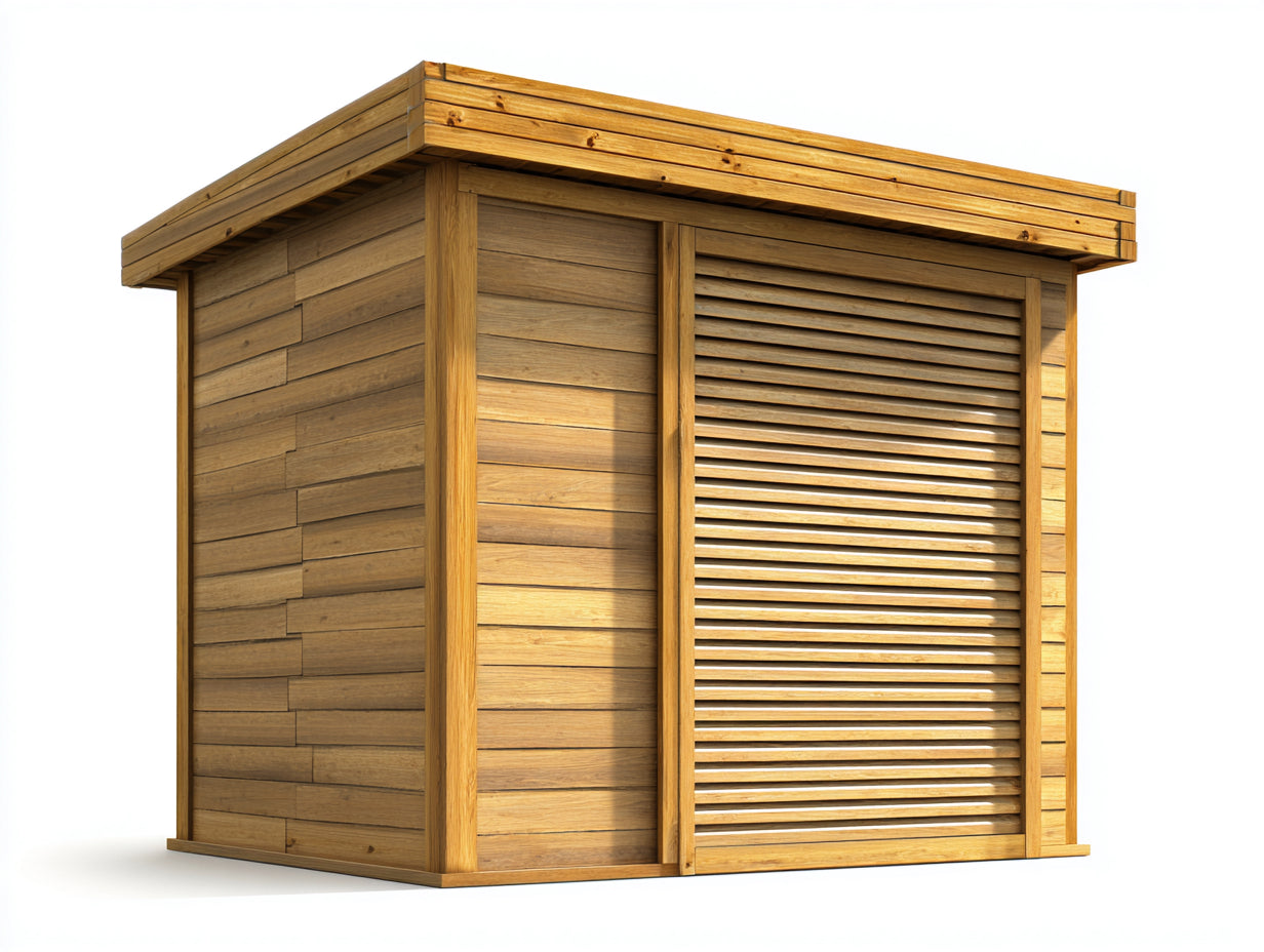 Casetas de jardín de madera 300x220x230 cm - natural - para exterior diseño funcional