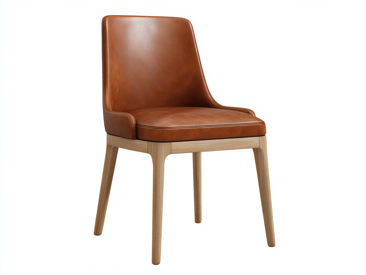 Sillas de comedor tapizadas 48 x 56 x 86 cm - marrón-natural - para comedor diseño moderno