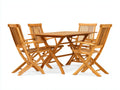 Conjuntos de comedor de jardín madera 140x80x75 cm natural diseño plegable