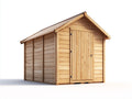 Casetas de jardín de madera 320x240x245 cm - color natural - diseño rústico para almacenamiento exterior