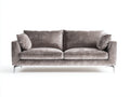 Sofás lineales terciopelo 220x88x82 cm gris para salón estilo moderno