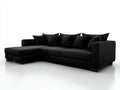 Sofás de esquina tapizados 260x170x82 cm - negro - para salón diseño moderno