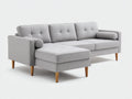Sofás de esquina tela 232x152x84 cm gris estilo moderno