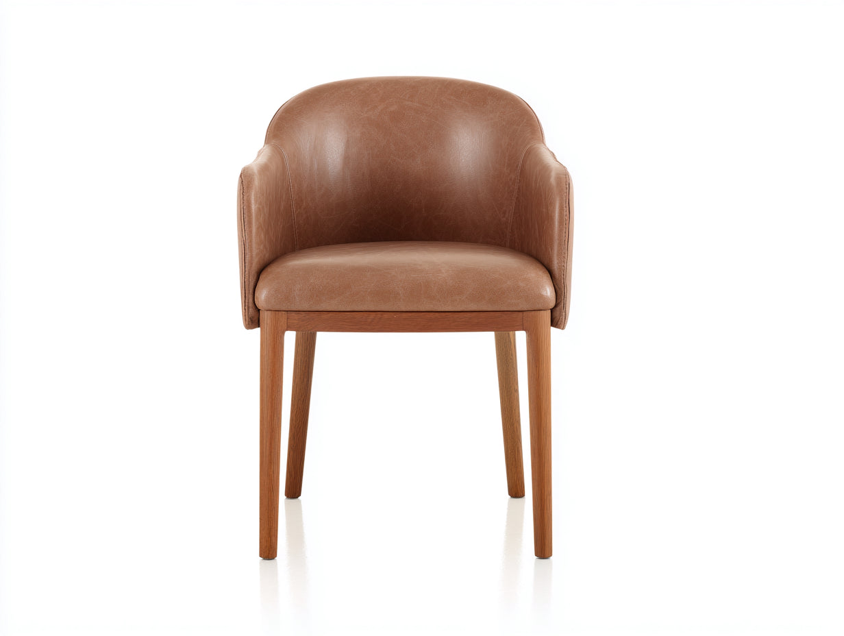 Sillas de comedor tapizadas 58 x 56 x 78 cm - marrón-natural - para comedor diseño moderno