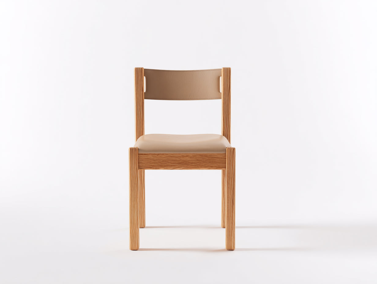 Sillas de comedor madera natural 45 x 50 x 80 cm - beige-natural - para comedor diseño nórdico