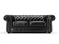 Sofás lineales tapizados 190x88x76 cm - negro - para salón diseño clásico