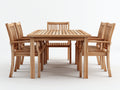 Conjuntos de comedor de jardín madera 150x90x75 cm natural diseño rectangular