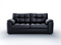 Sofás lineales de piel sintética 170x85x82 cm - negro - estilo moderno