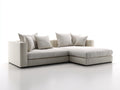 Sofás de esquina tela 260x170x85 cm beige diseño moderno