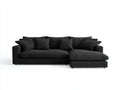 Sofás de esquina de tela 260x170x75 cm - negro - estilo moderno