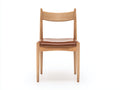 Sillas de comedor de madera con asiento tapizado 45x52x80 cm - marrón-madera natural - estilo clásico