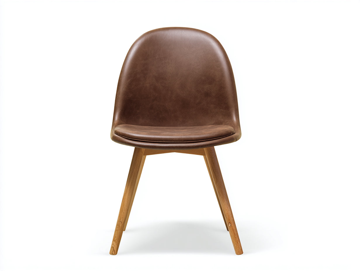 Sillas de comedor tapizadas 47 x 52 x 82 cm - marrón-natural - para comedor diseño moderno